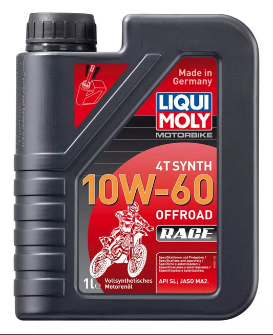 Liqui Moly 4T Fully Synthetic Offroad Race 10W-60 Motorcycle Motorbike Oil 1L