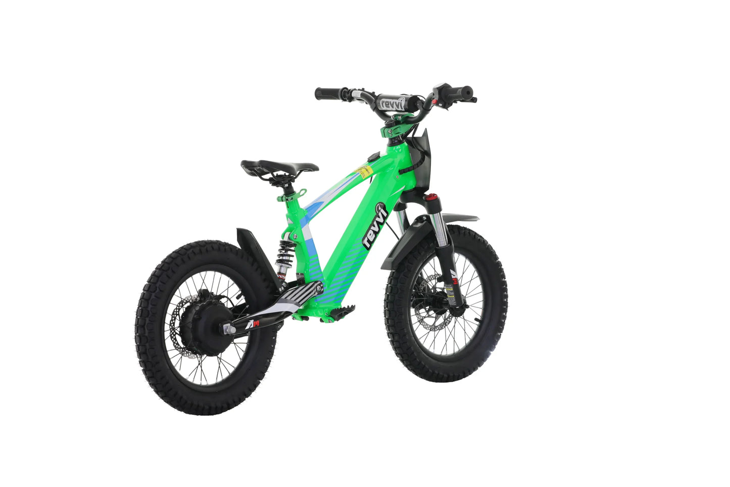Revvi 16XL electric balance bike GREEN