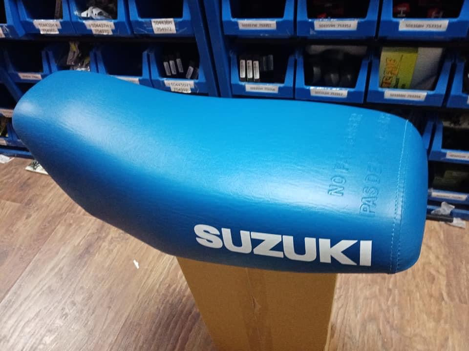 Suzuki LT50 seat blue with logo