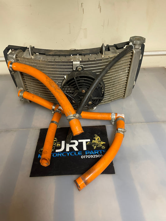 KTM XC 450 radiator & fan - coolant hoses ATV quad 2009