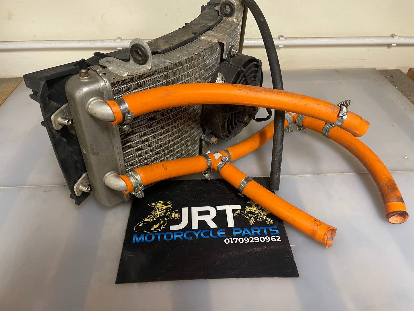 KTM XC 450 radiator & fan - coolant hoses ATV quad 2009