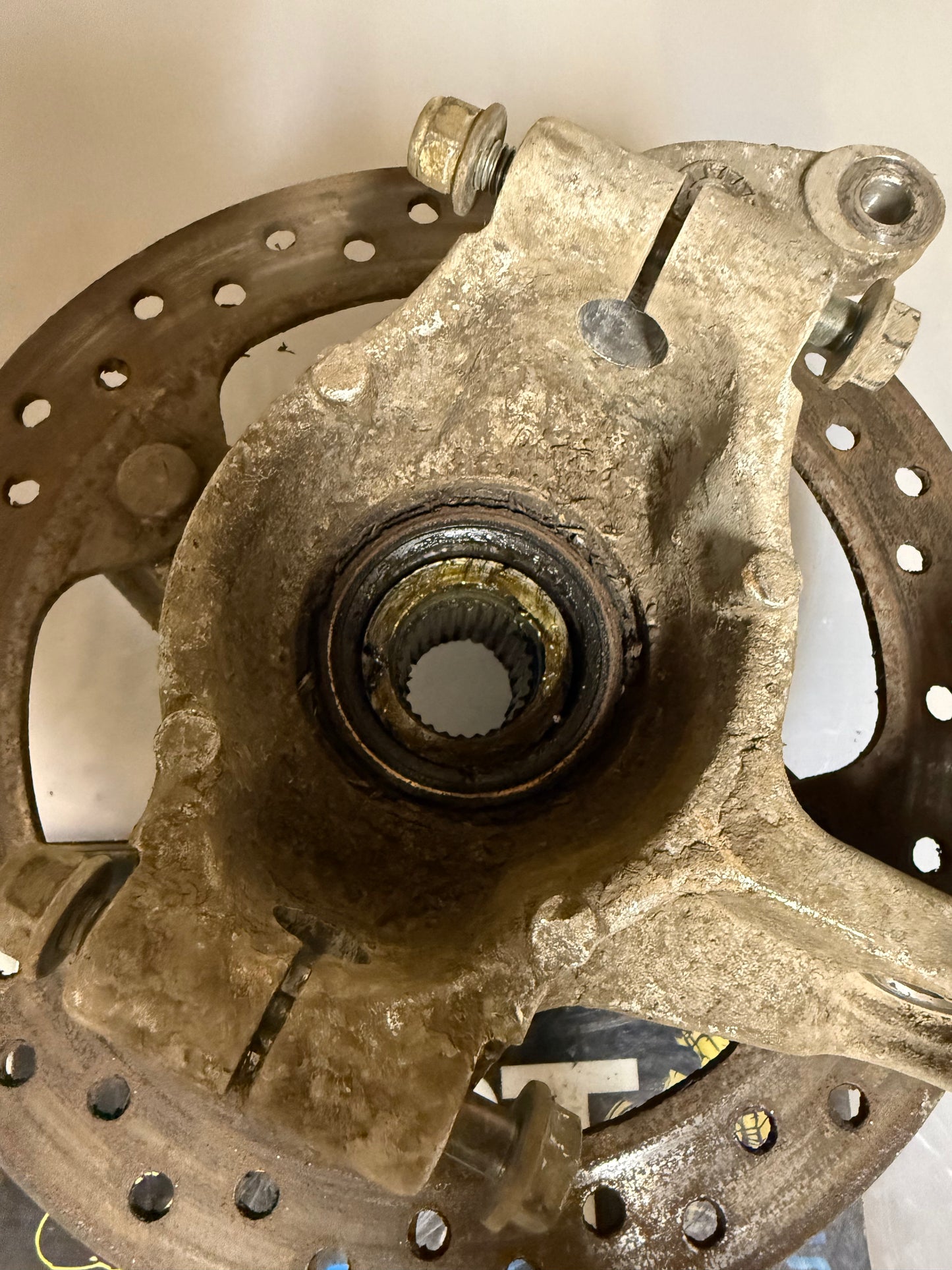 Polaris scrambler 1000 XP front right steering hub and knuckle