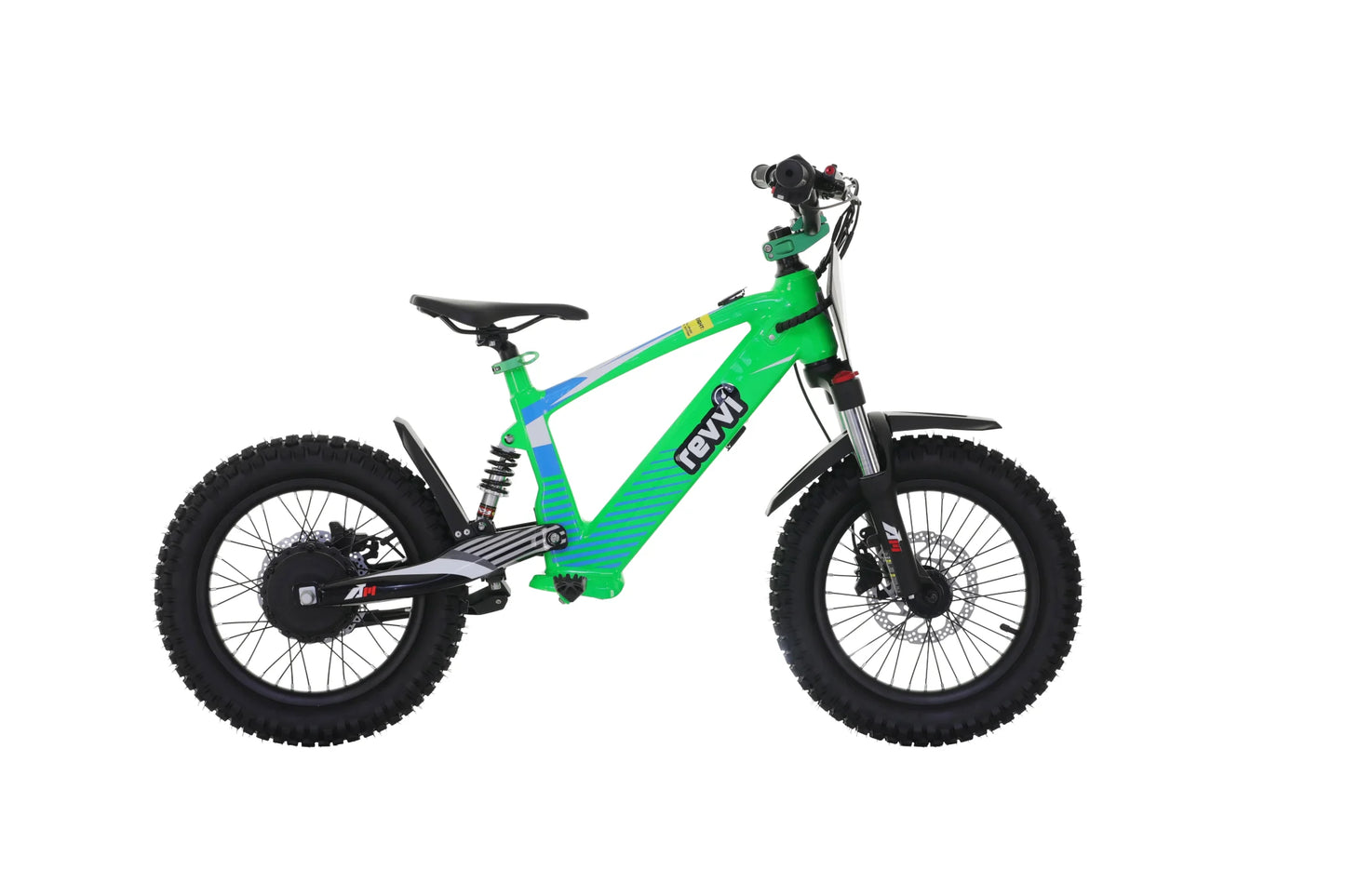 Revvi 16XL electric balance bike GREEN