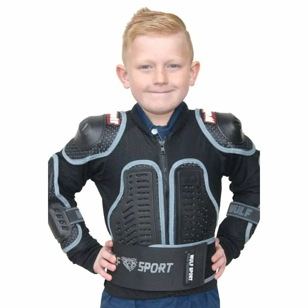 Wulfsport Kids Childrens Cub Motocross MX Quad Bike Deflector Body Armour Suit