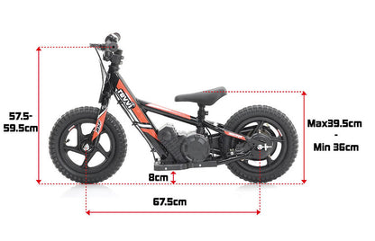 Revvi 12" Electric Balance Bike - Orange