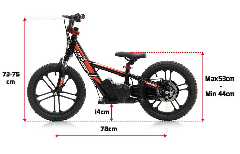 Revvi 16" Plus Electric Balance Bike - Red